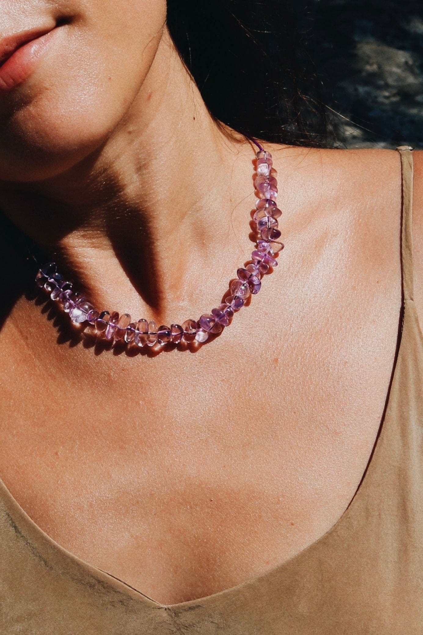 AMETHYST POLISHED PEBBLES NECKLACE | SPECIAL EDITION Vibe Necklaces