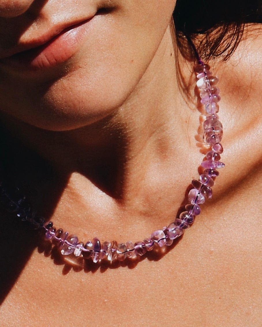 AMETHYST POLISHED PEBBLES NECKLACE | SPECIAL EDITION Vibe Necklaces