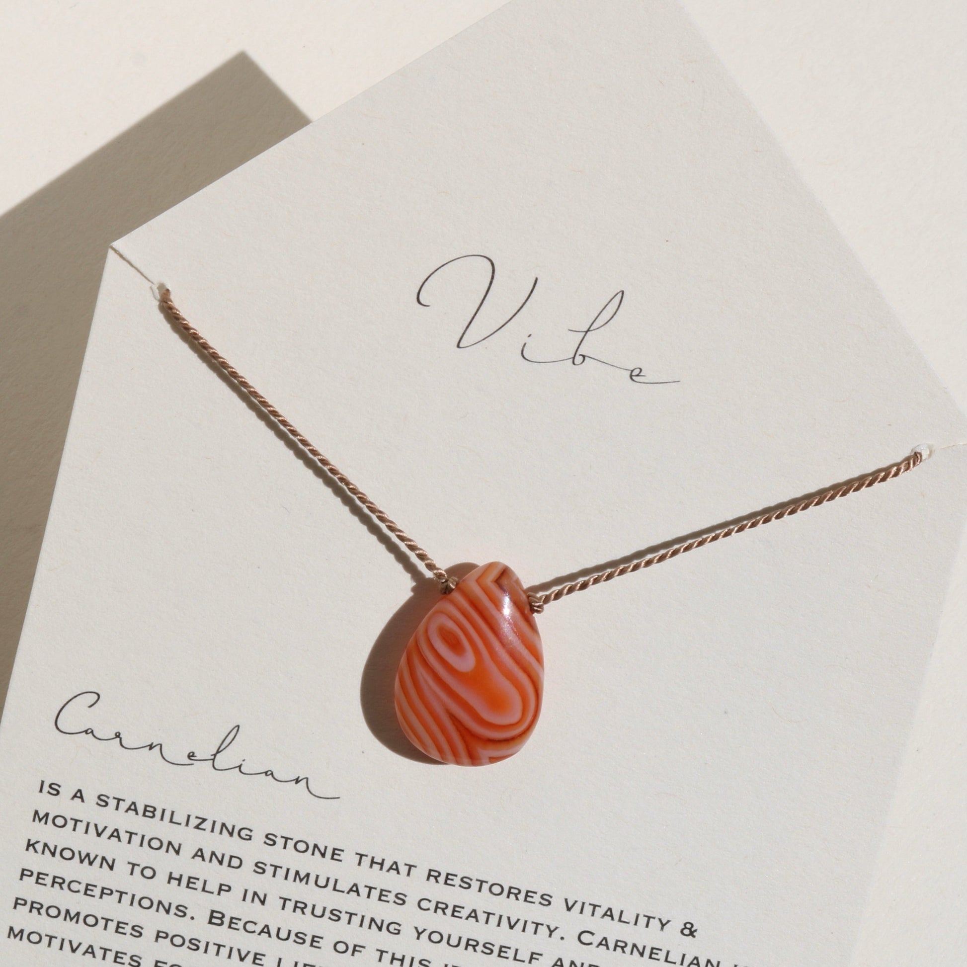 CARNELIAN SUNDROP Vibe Necklaces