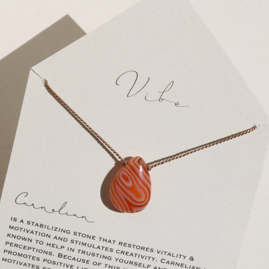 CARNELIAN SUNDROP Vibe Necklaces