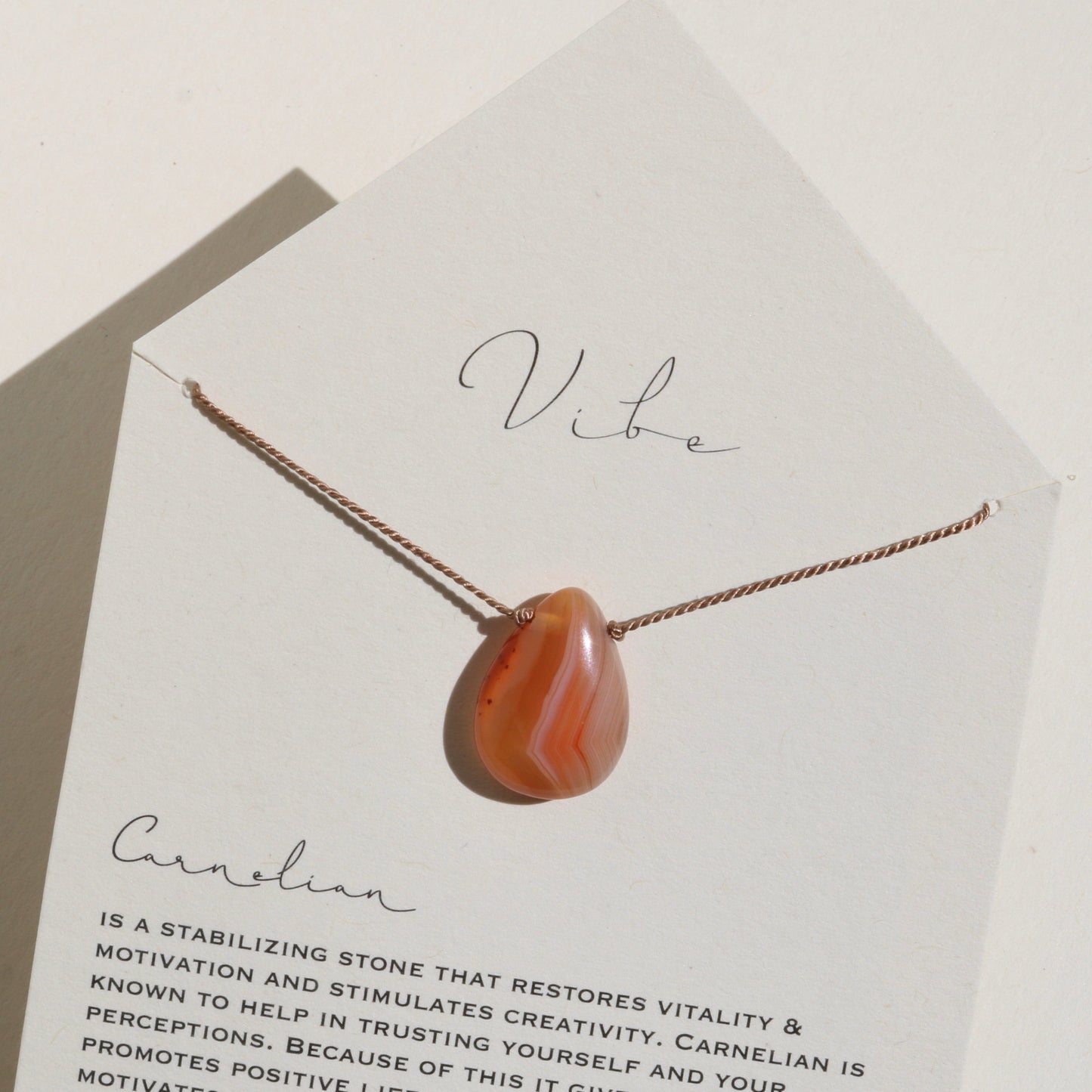 CARNELIAN SUNDROP Vibe Necklaces