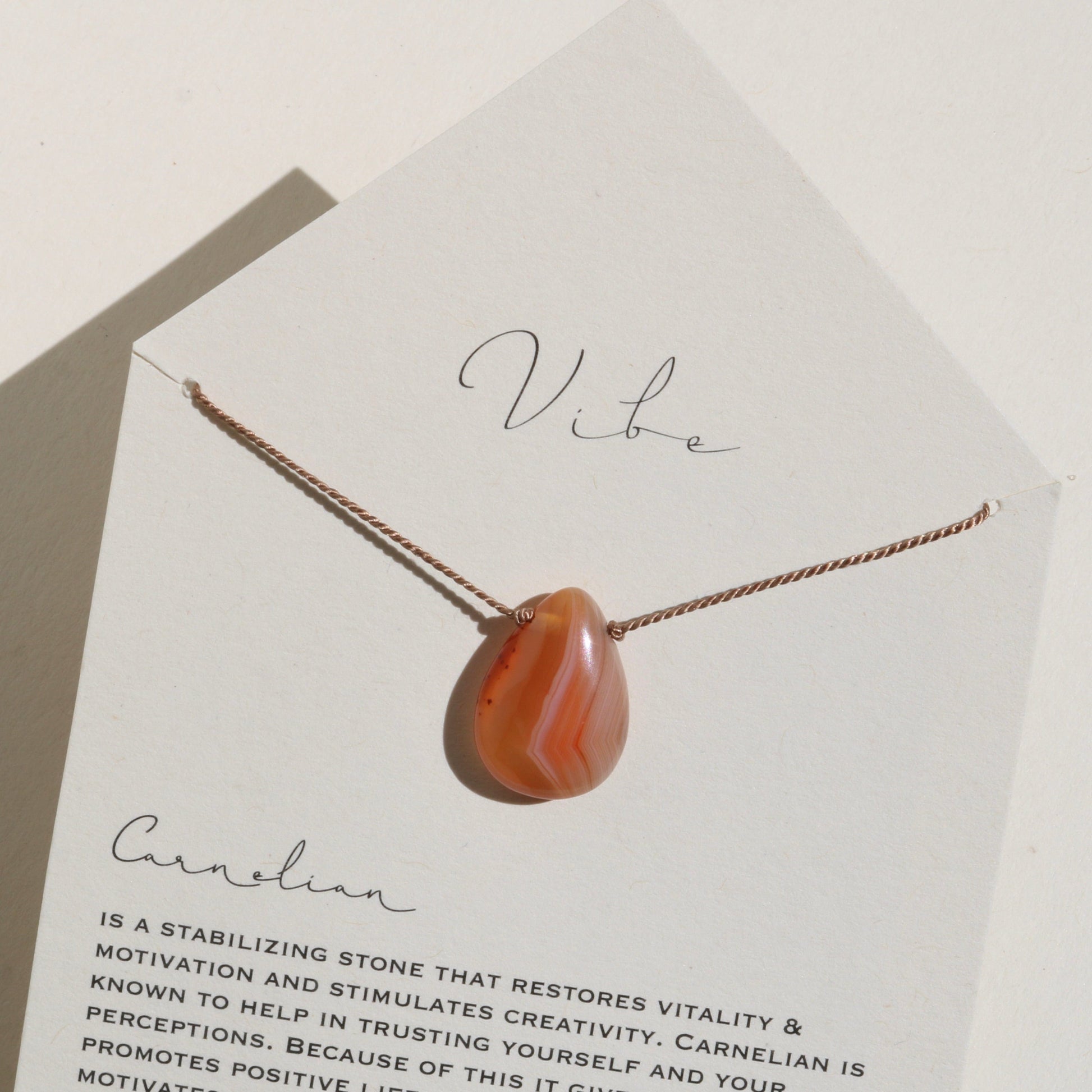 CARNELIAN SUNDROP Vibe Necklaces