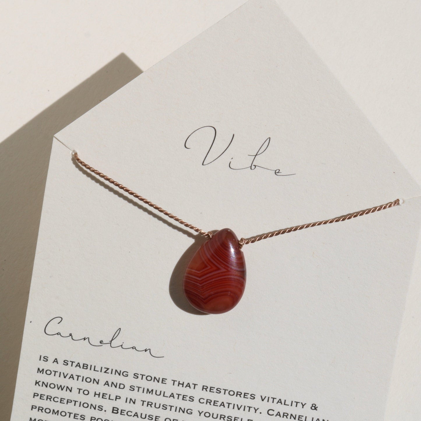 CARNELIAN SUNDROP Vibe Necklaces