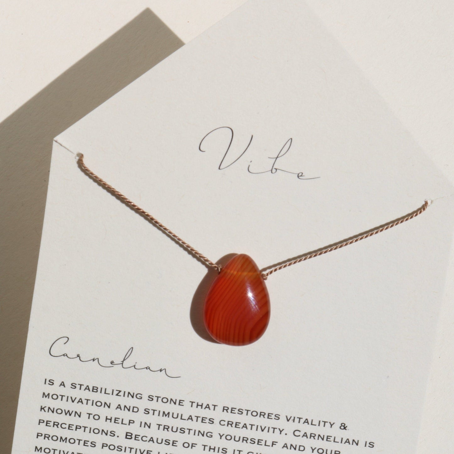 CARNELIAN SUNDROP Vibe Necklaces