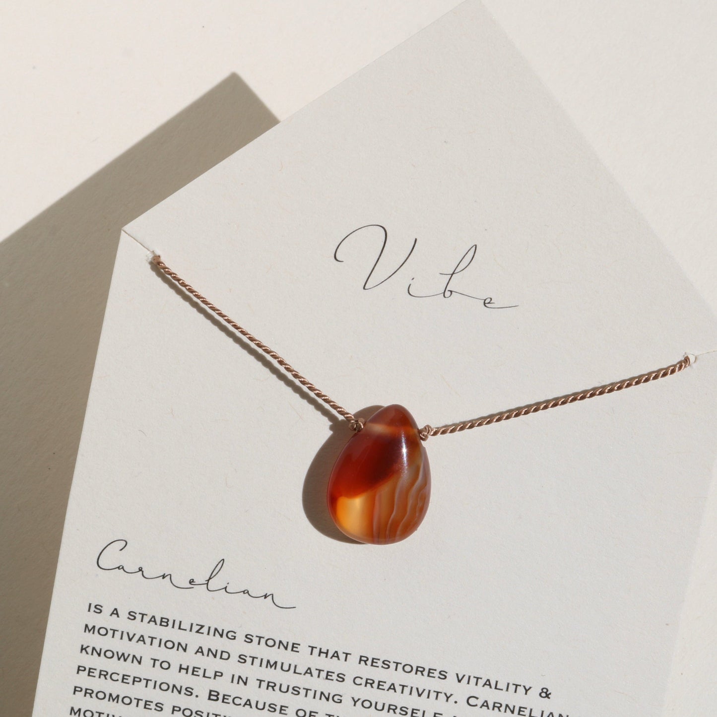 CARNELIAN SUNDROP Vibe Necklaces