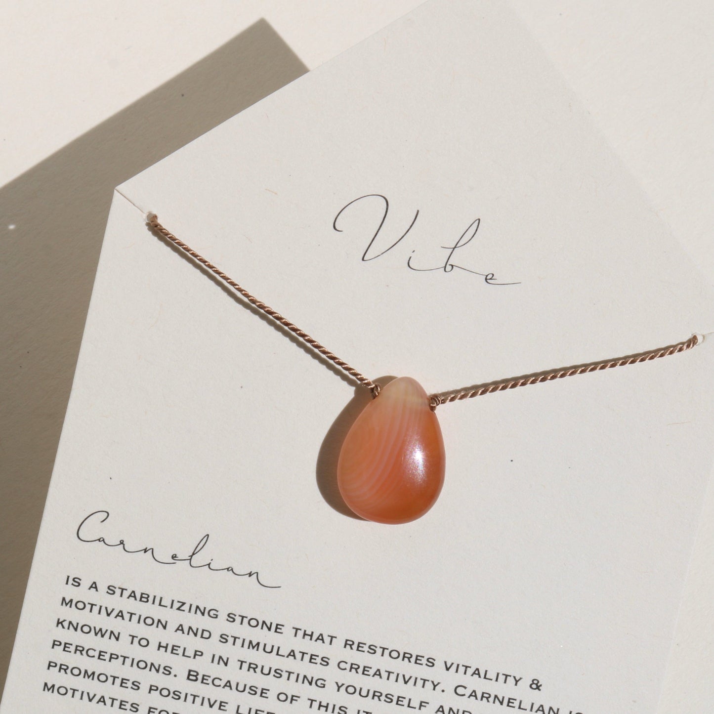 CARNELIAN SUNDROP Vibe Necklaces