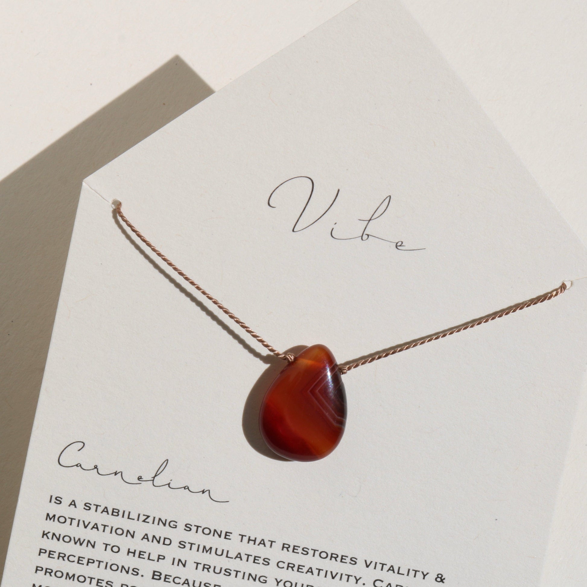 CARNELIAN SUNDROP Vibe Necklaces