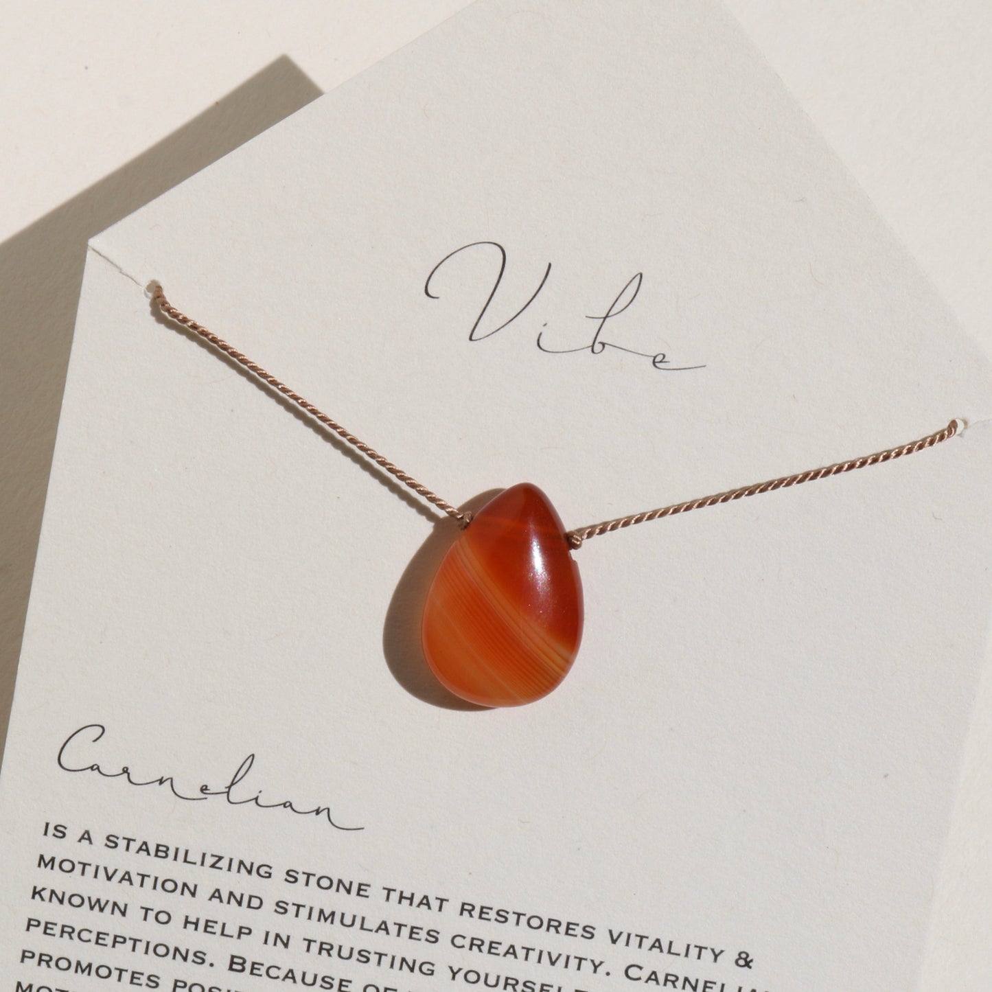 CARNELIAN SUNDROP Vibe Necklaces