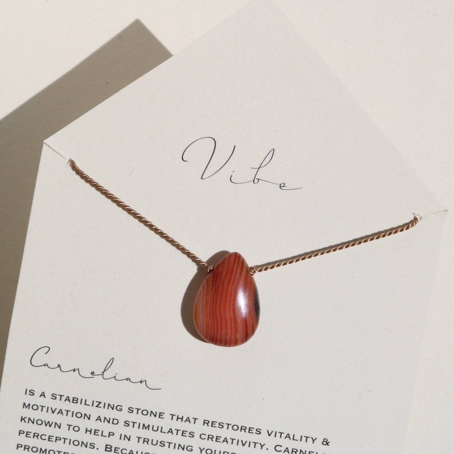 CARNELIAN SUNDROP Vibe Necklaces