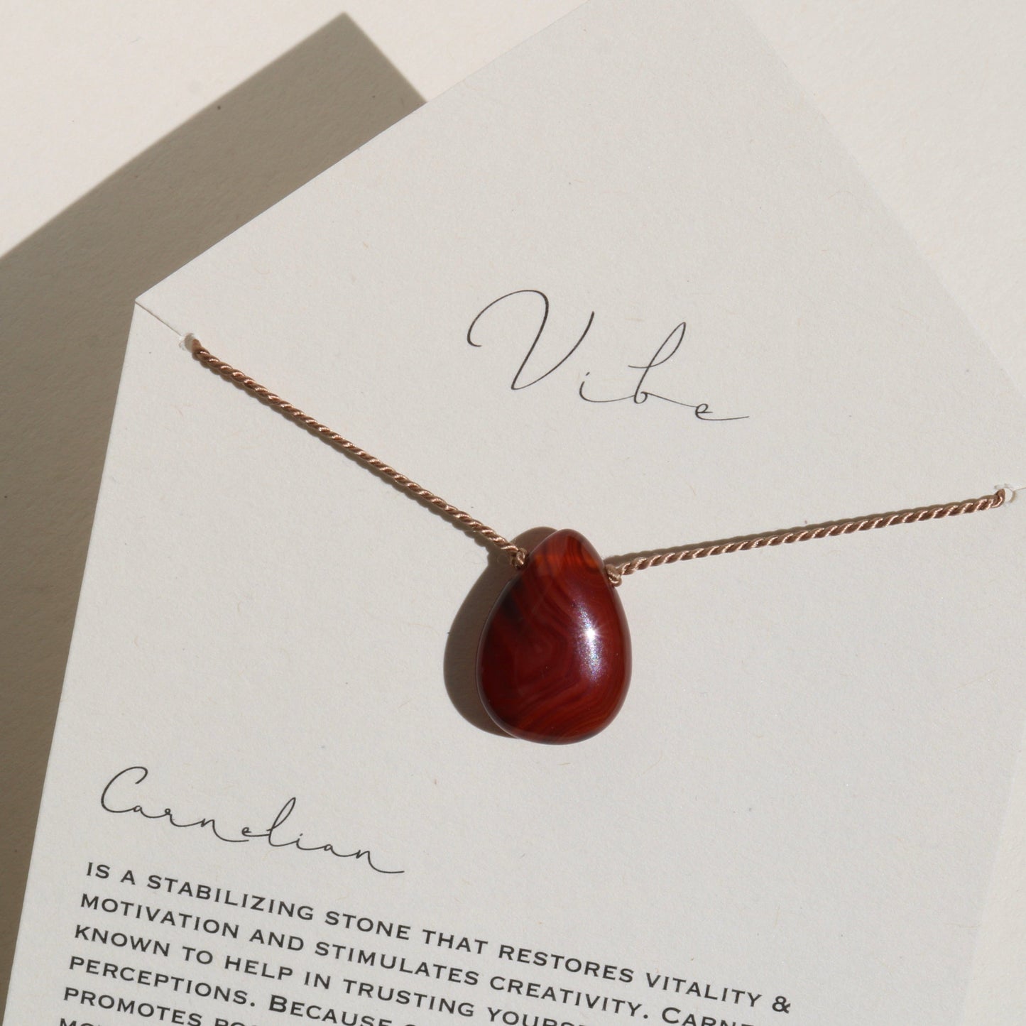 CARNELIAN SUNDROP Vibe Necklaces