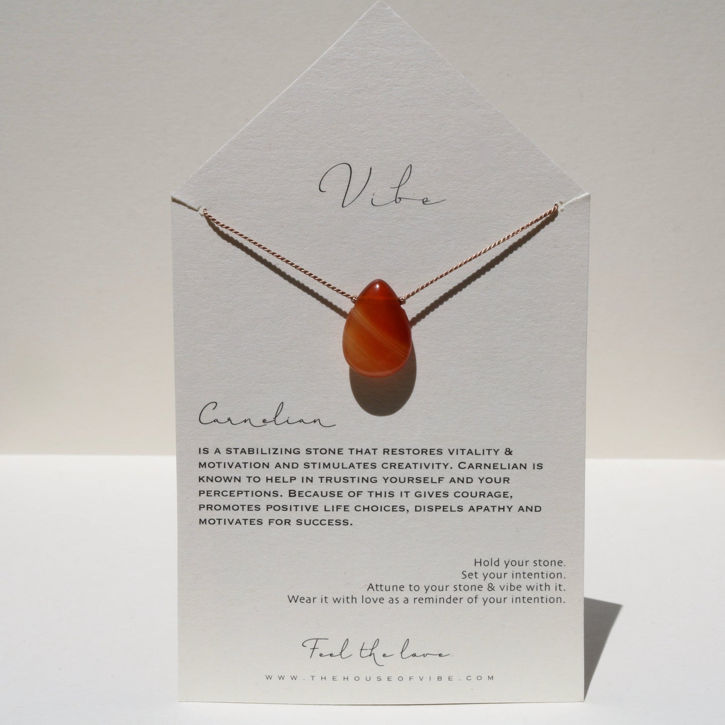 CARNELIAN SUNDROP Vibe Necklaces