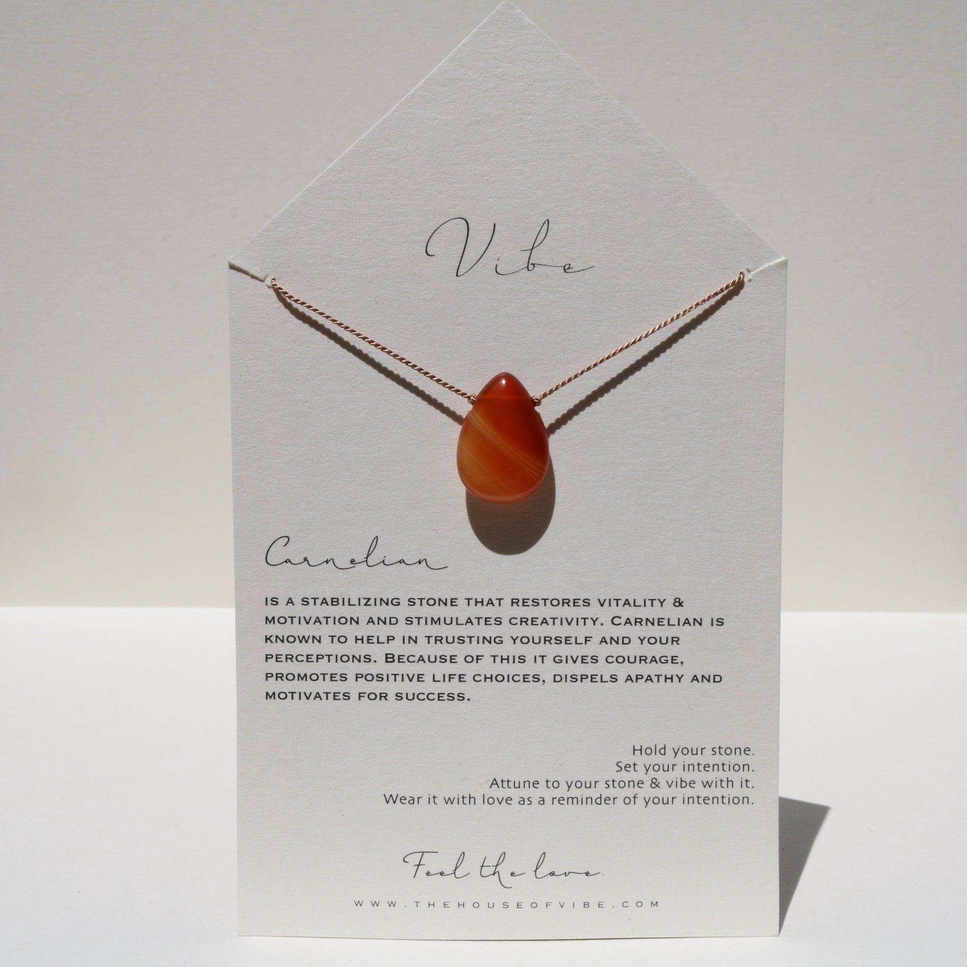 CARNELIAN SUNDROP Vibe Necklaces
