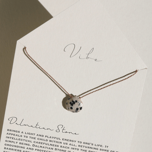 DALMATIAN STONE Vibe Necklaces Fawn silk