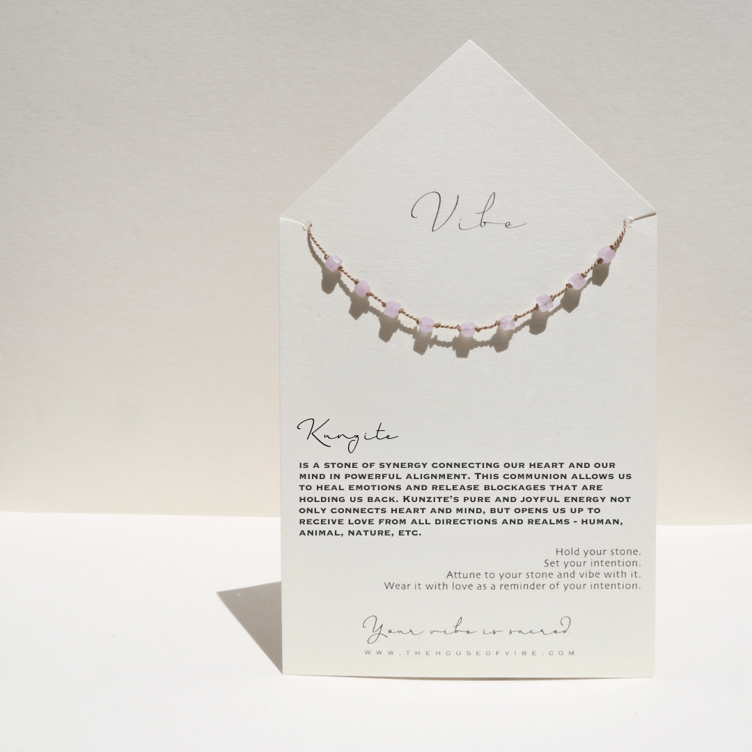 KUNZITE 9 CUBE NECKLACE Vibe Necklaces