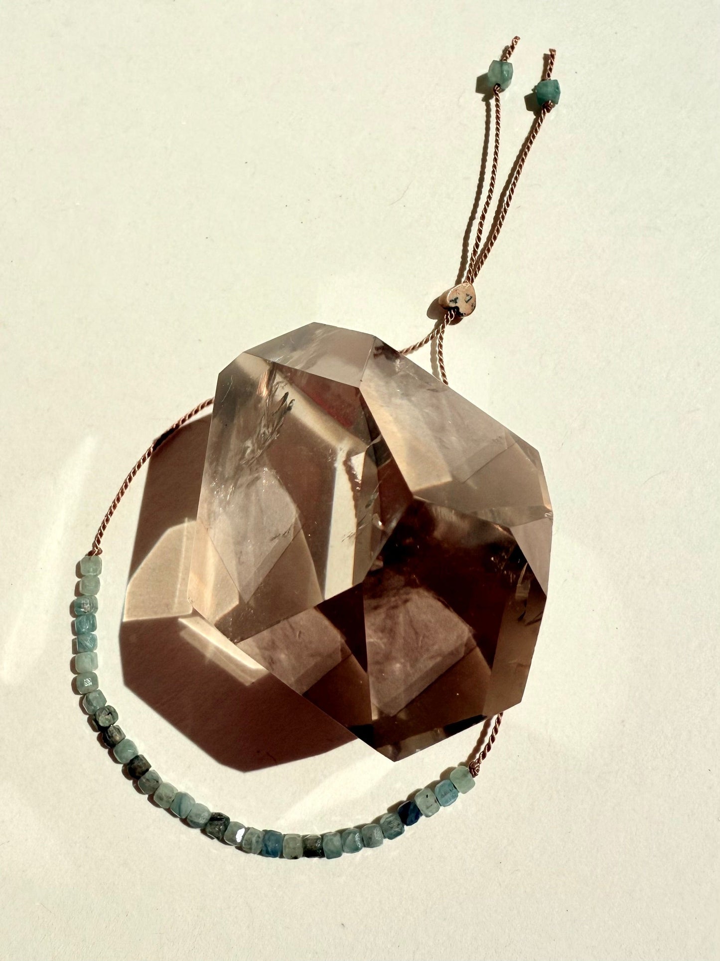 KYANITE BEADED CUBES BRACELET Vibe Bracelets