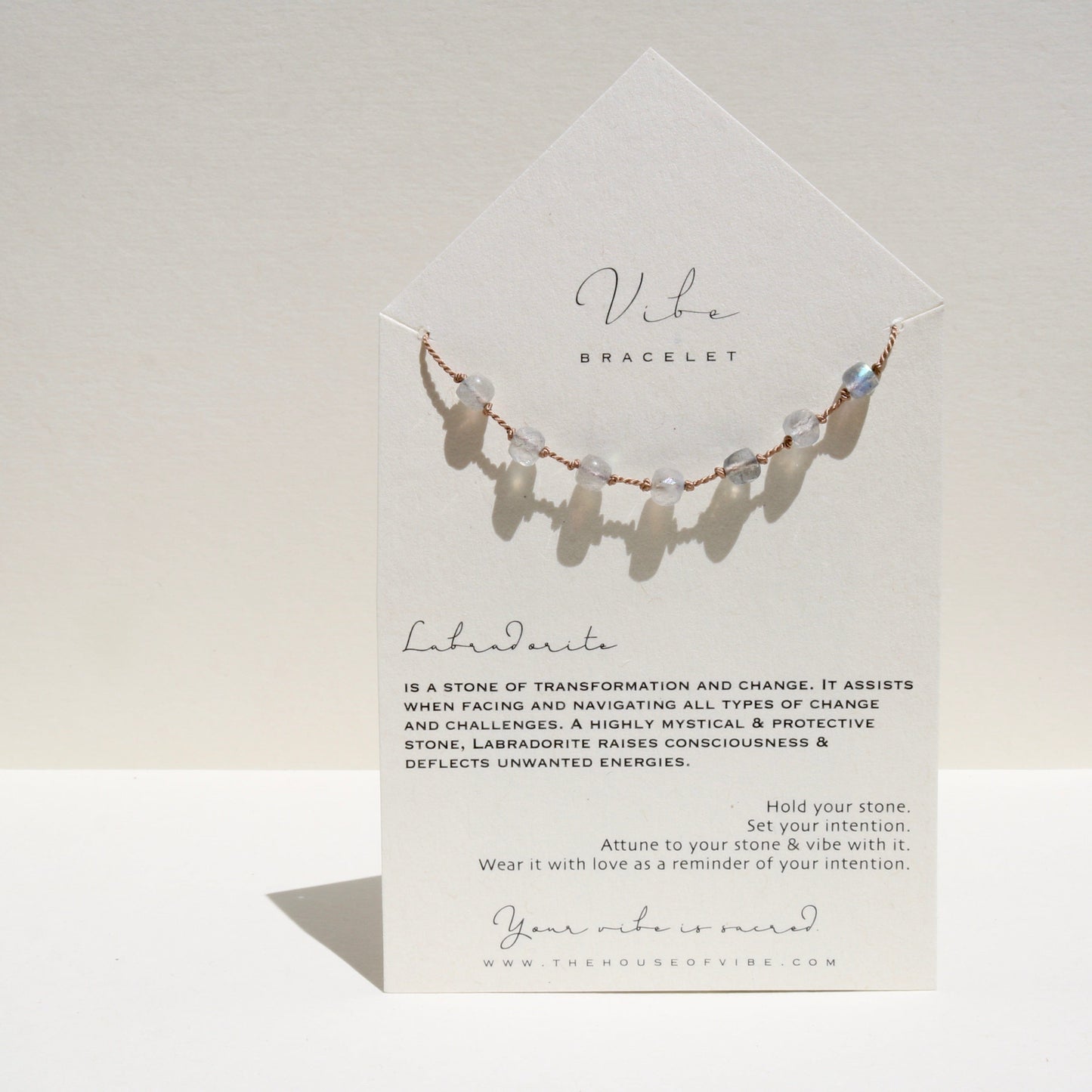LABRADORITE CUBES BRACELET Vibe Bracelets