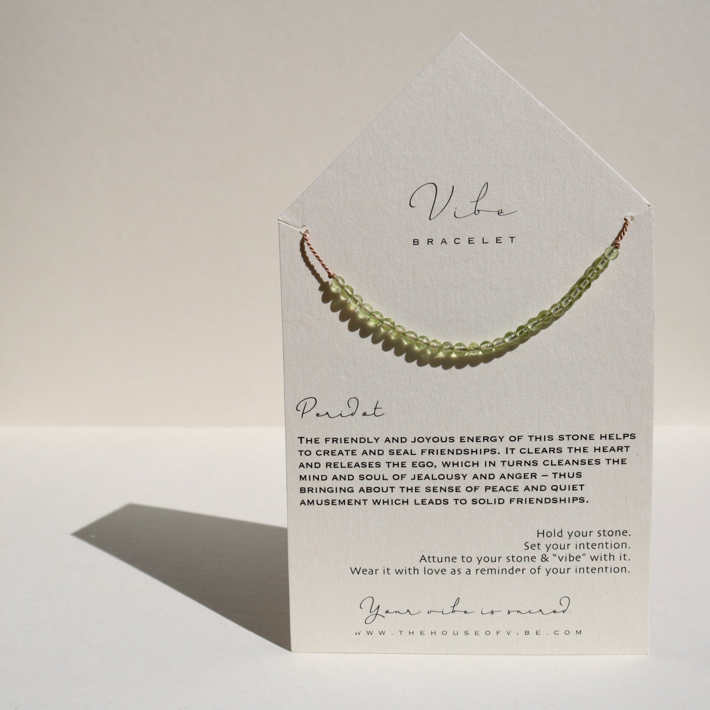 PERIDOT BEADED BRACELET Vibe Bracelets