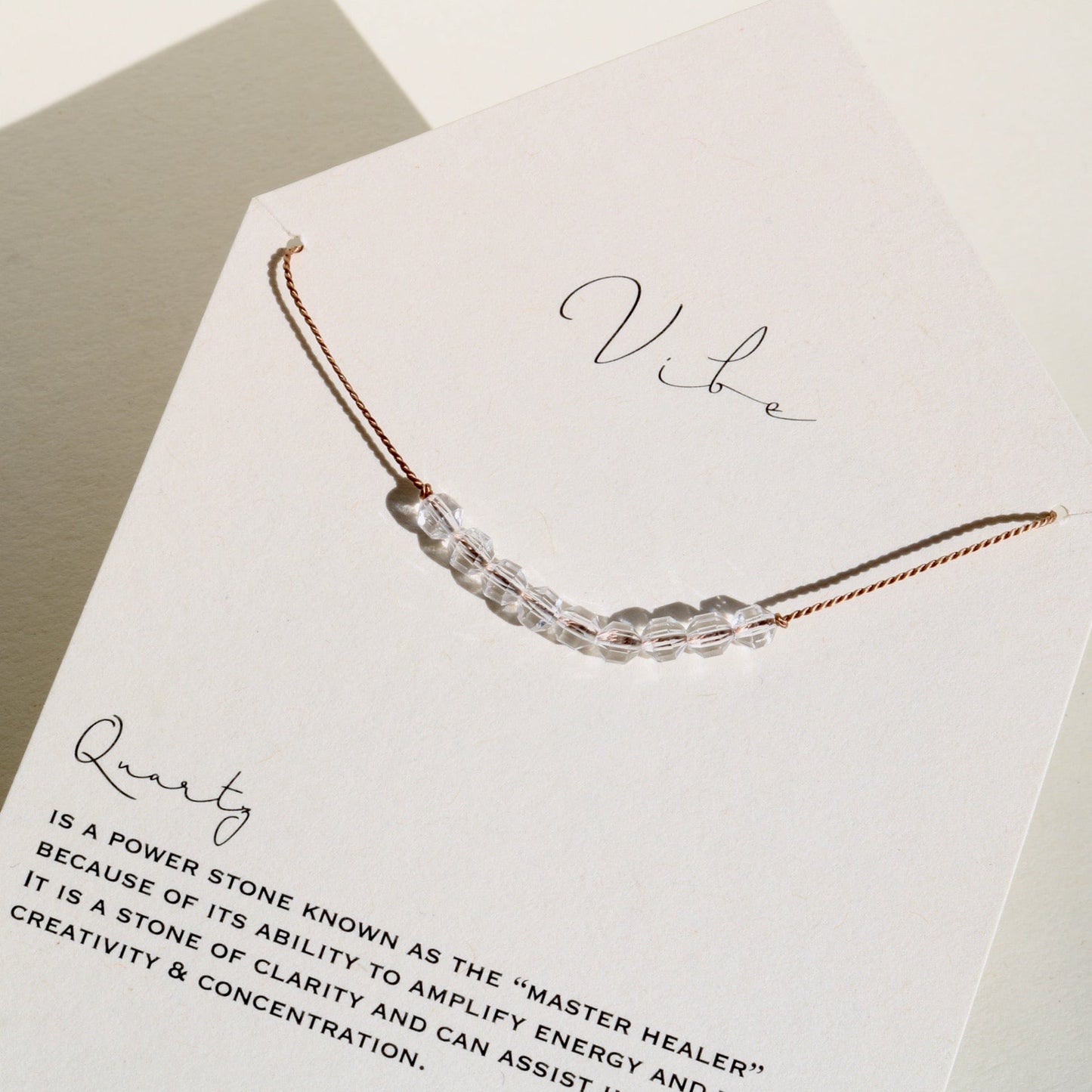 QUARTZ BEADED ENERGY PRISMS Vibe Necklaces