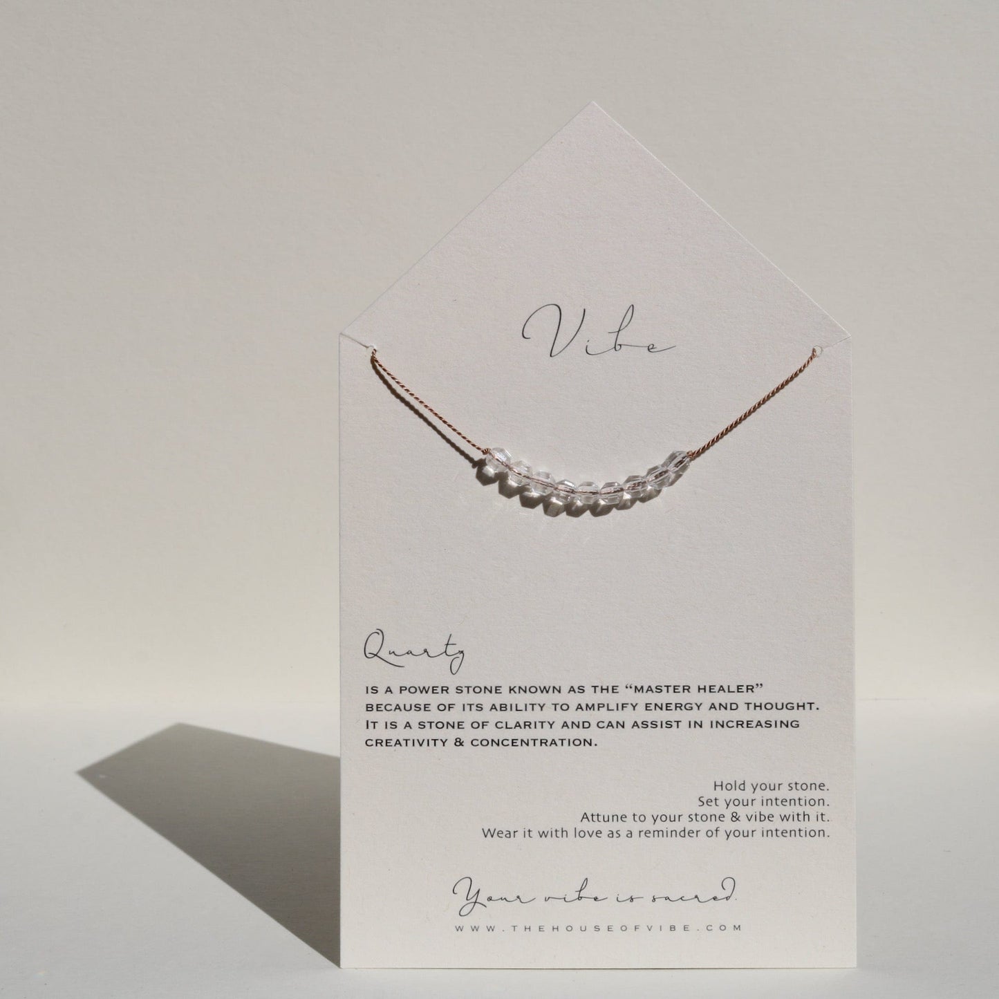 QUARTZ BEADED ENERGY PRISMS Vibe Necklaces