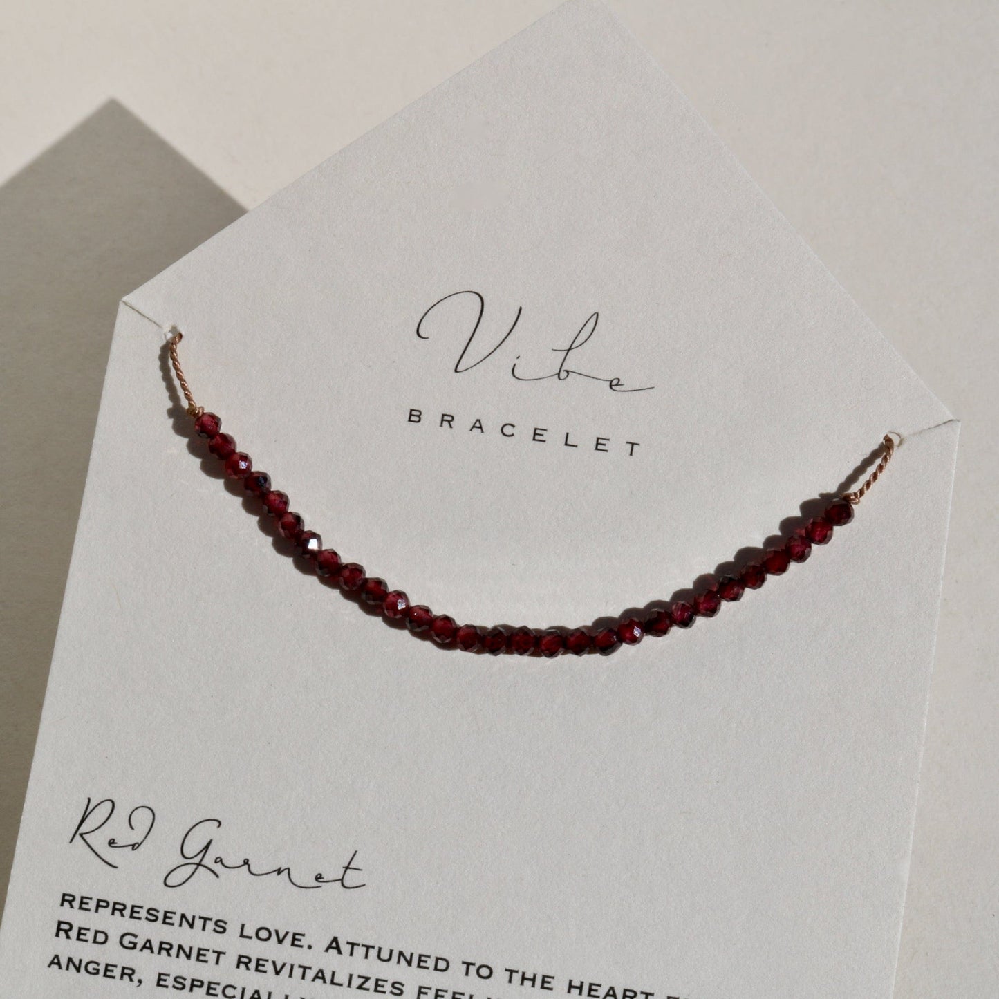 RED GARNET BEADED Vibe Bracelets