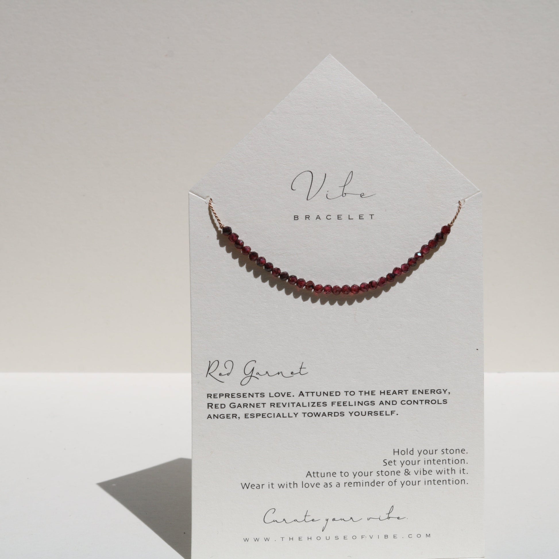 RED GARNET BEADED Vibe Bracelets