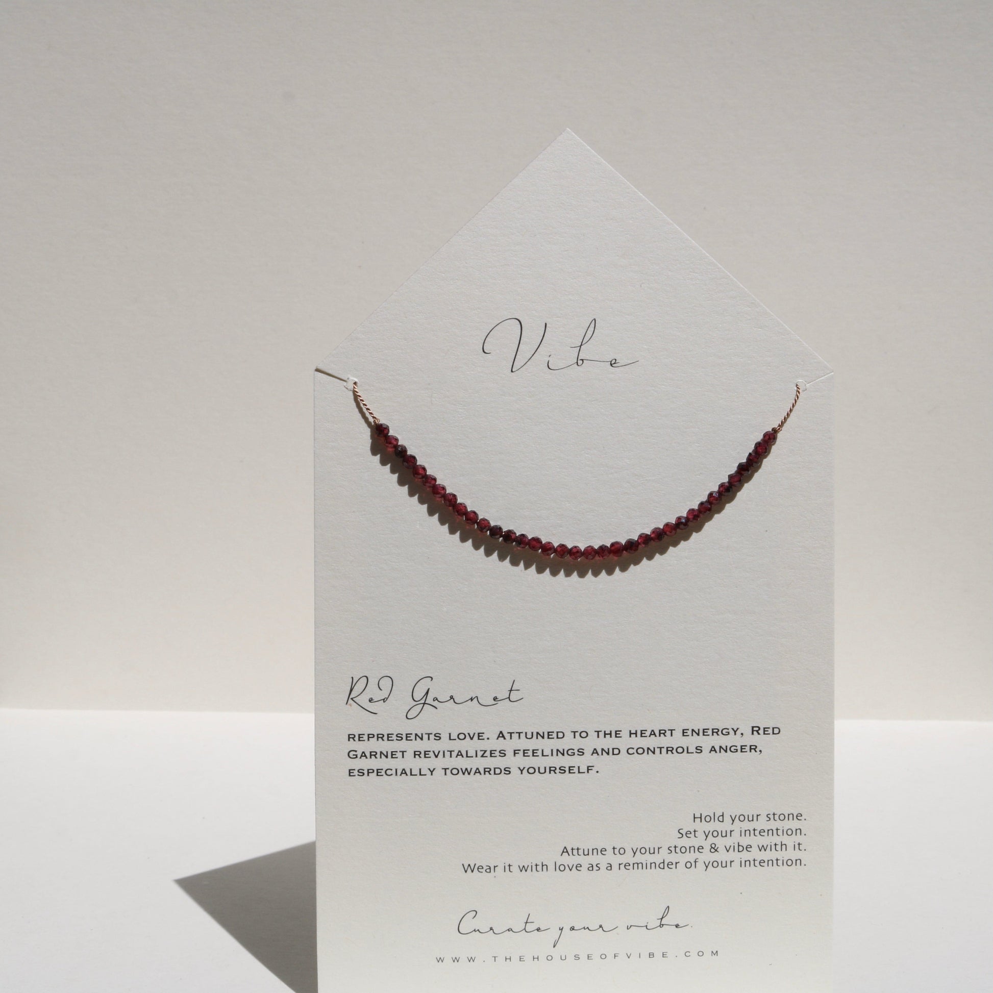 RED GARNET BEADED Vibe Necklaces