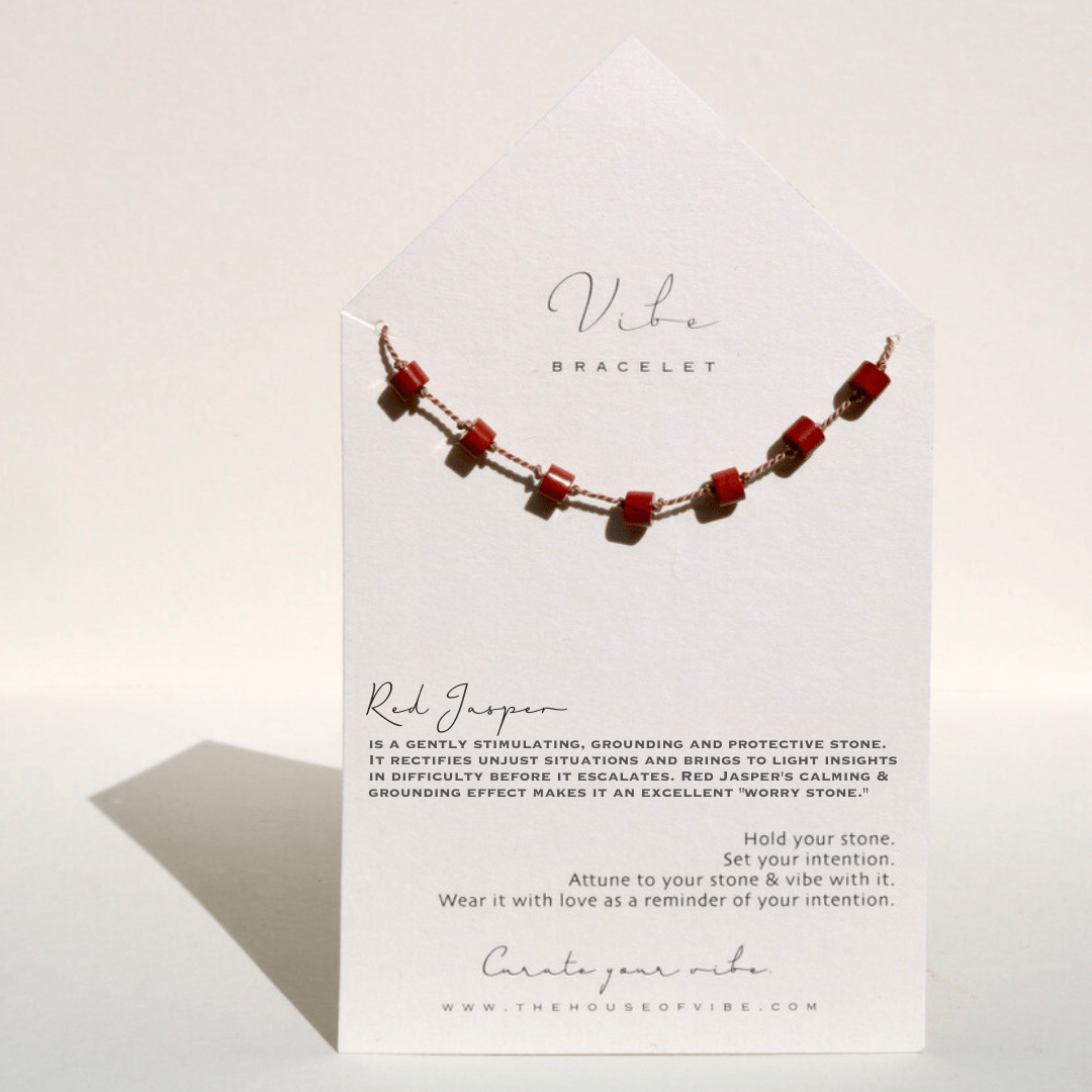 RED JASPER 7 STONE BRACELET Vibe Bracelets