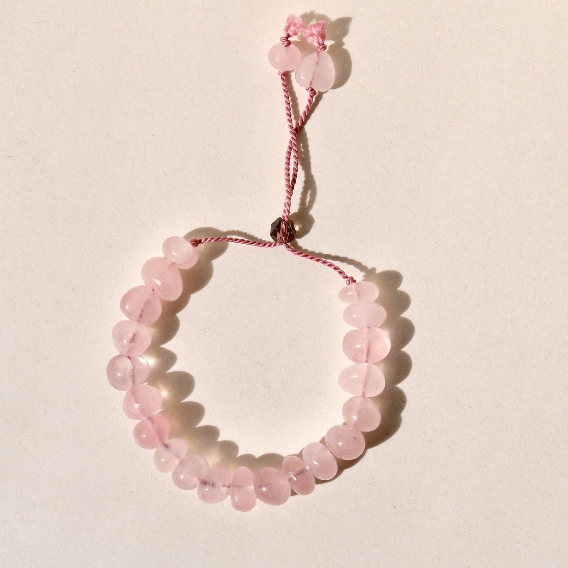 ROSE QUARTZ POLISHED PEBBLES BRACELET | SPECIAL EDITION Vibe Bracelets