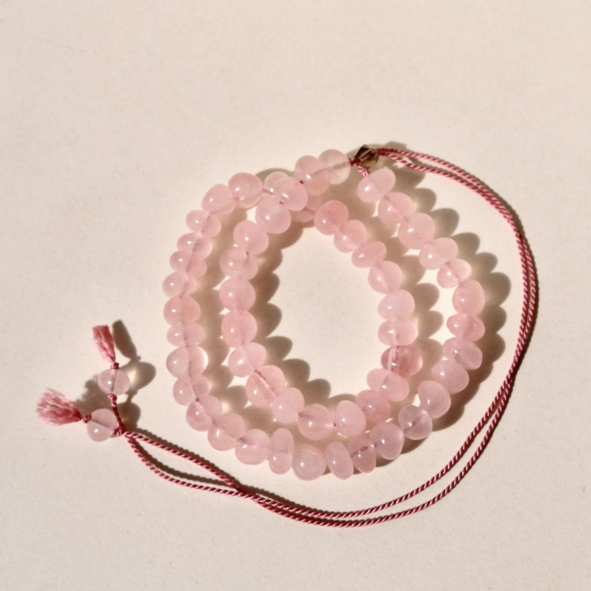 ROSE QUARTZ POLISHED PEBBLES NECKLACE | SPECIAL EDITION Vibe Necklaces