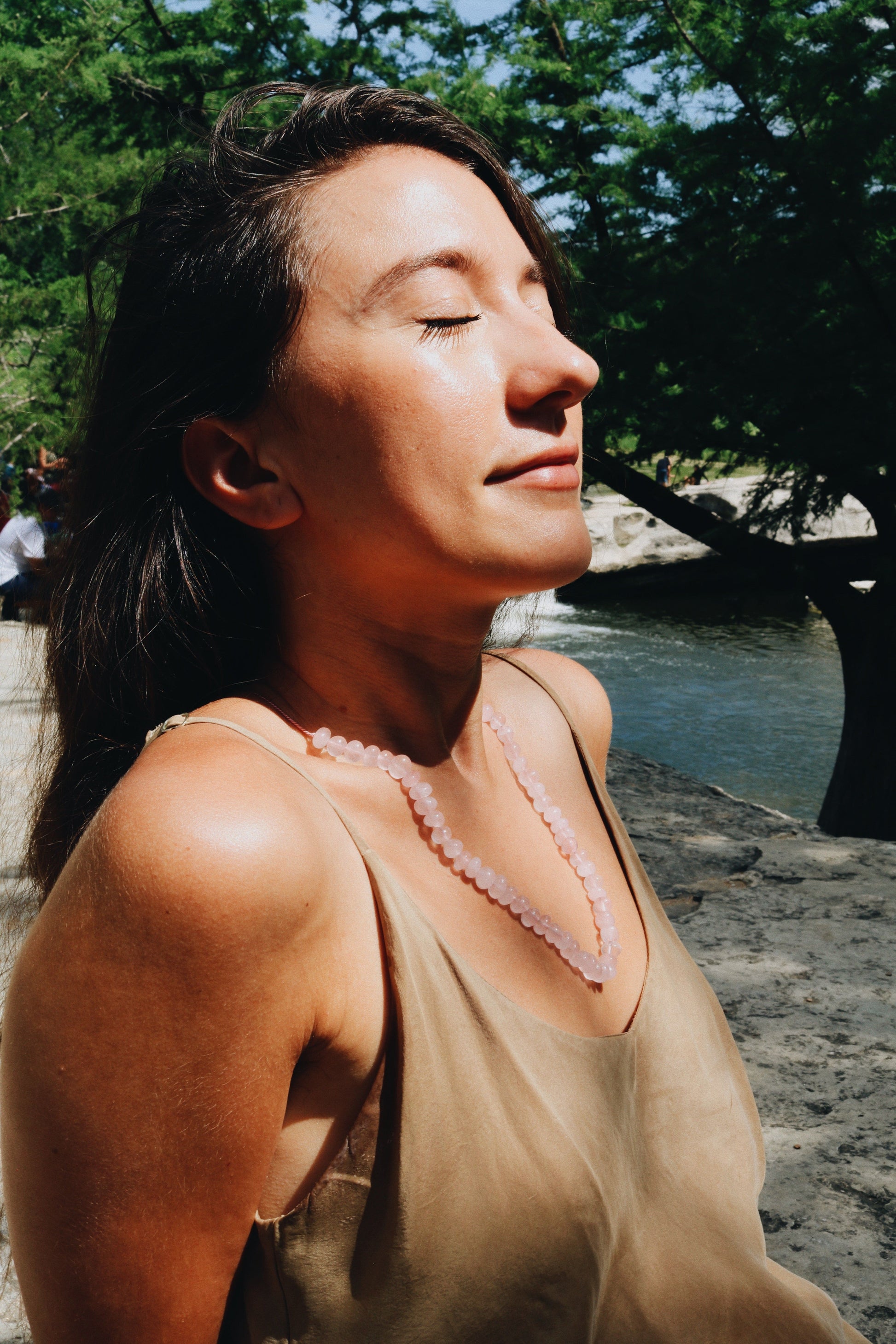 ROSE QUARTZ POLISHED PEBBLES NECKLACE | SPECIAL EDITION Vibe Necklaces