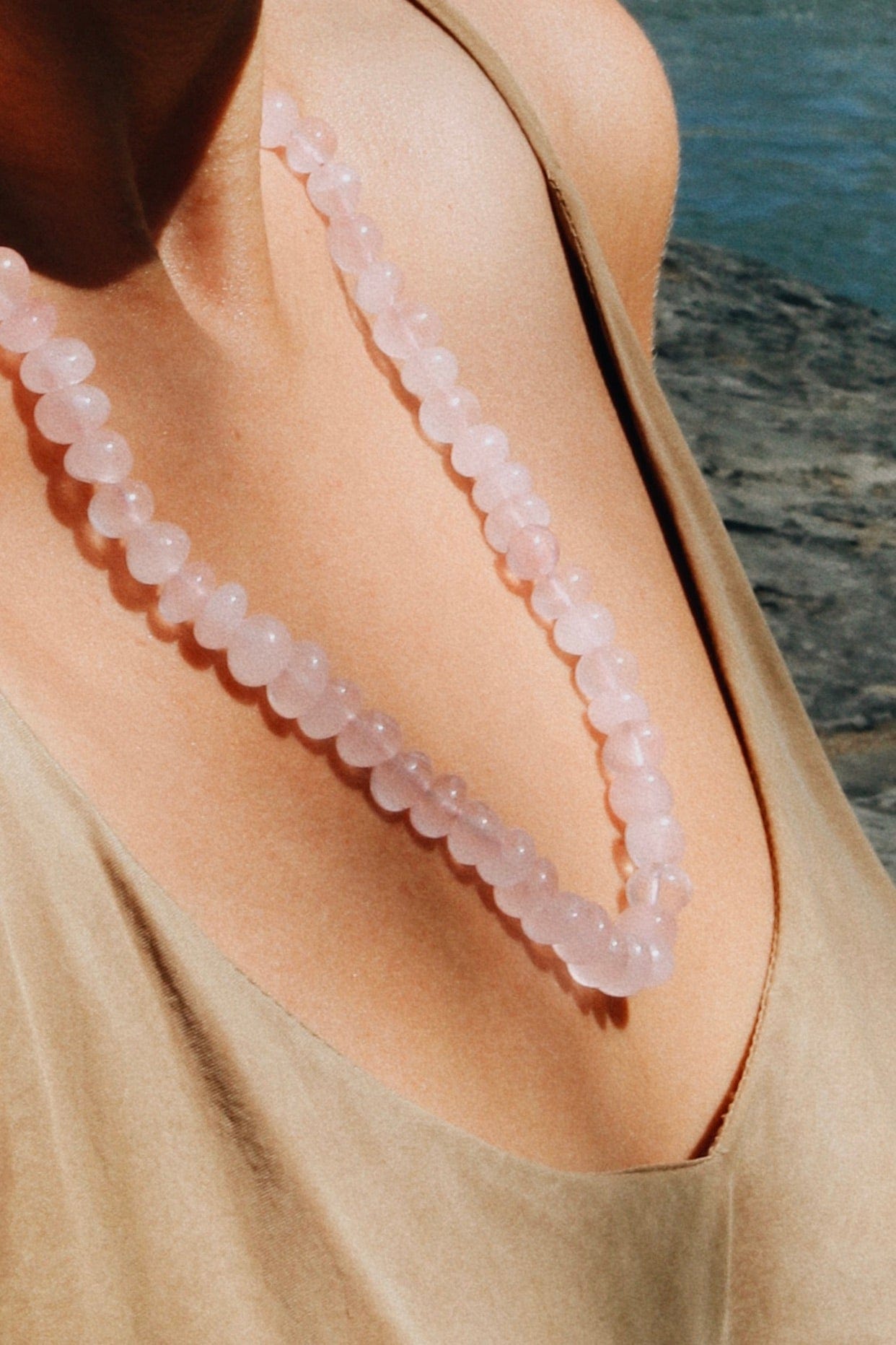 ROSE QUARTZ POLISHED PEBBLES NECKLACE | SPECIAL EDITION Vibe Necklaces