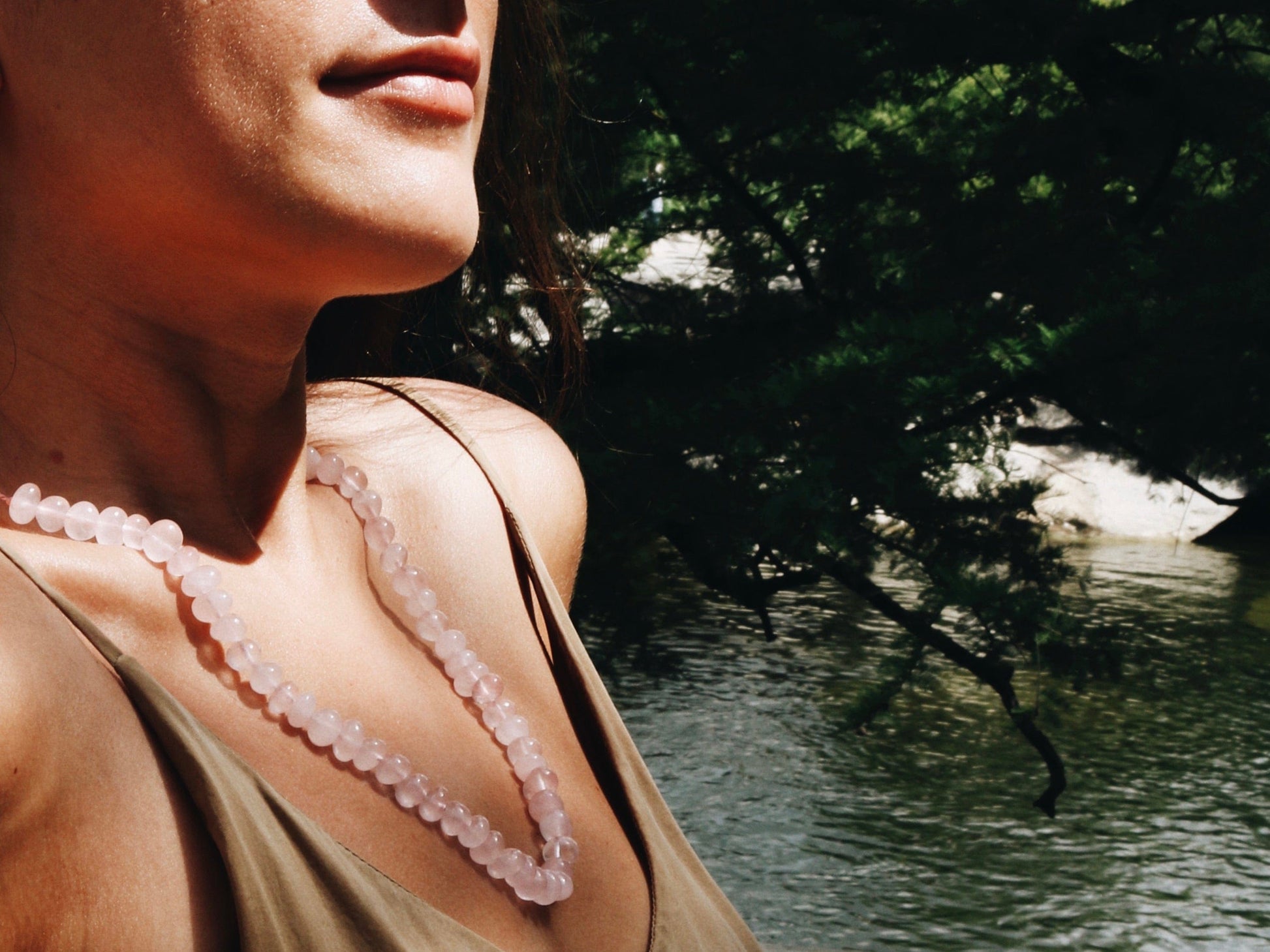 ROSE QUARTZ POLISHED PEBBLES NECKLACE | SPECIAL EDITION Vibe Necklaces