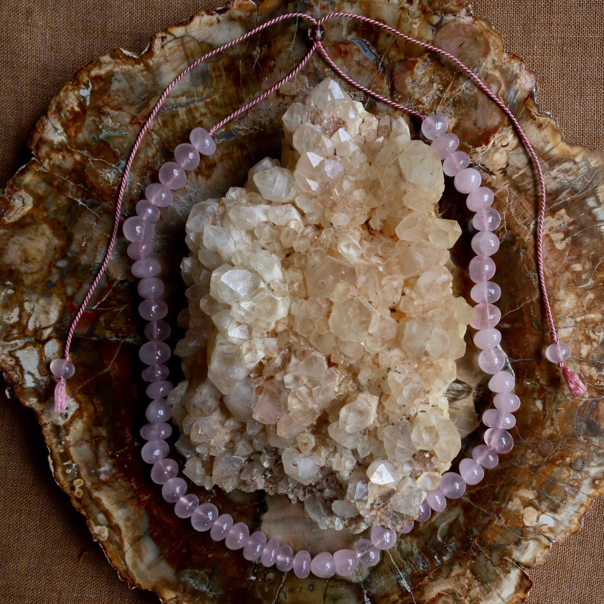 ROSE QUARTZ POLISHED PEBBLES NECKLACE | SPECIAL EDITION Vibe Necklaces