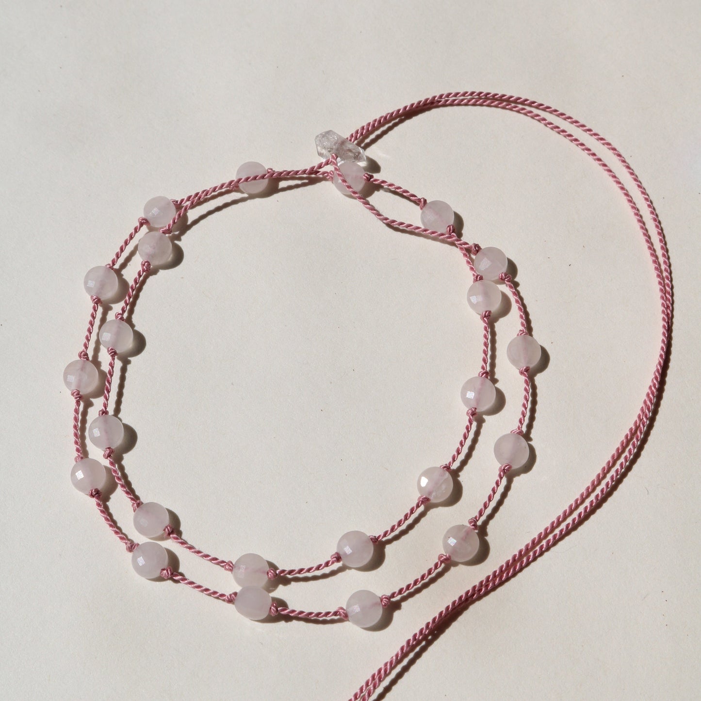 ROSE QUARTZ UNFOLDING No.0203 Vibe Necklaces