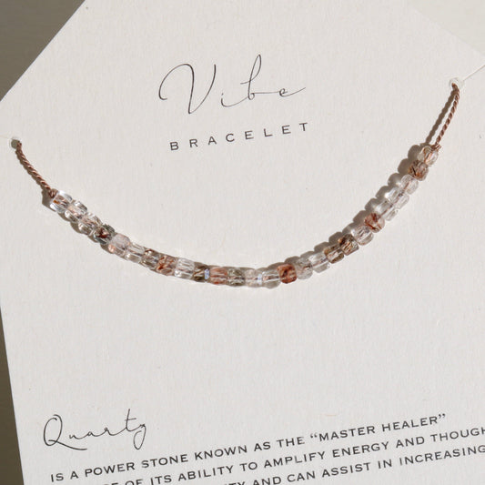 RUTILE QUARTZ CUBES BRACELET Vibe Bracelets