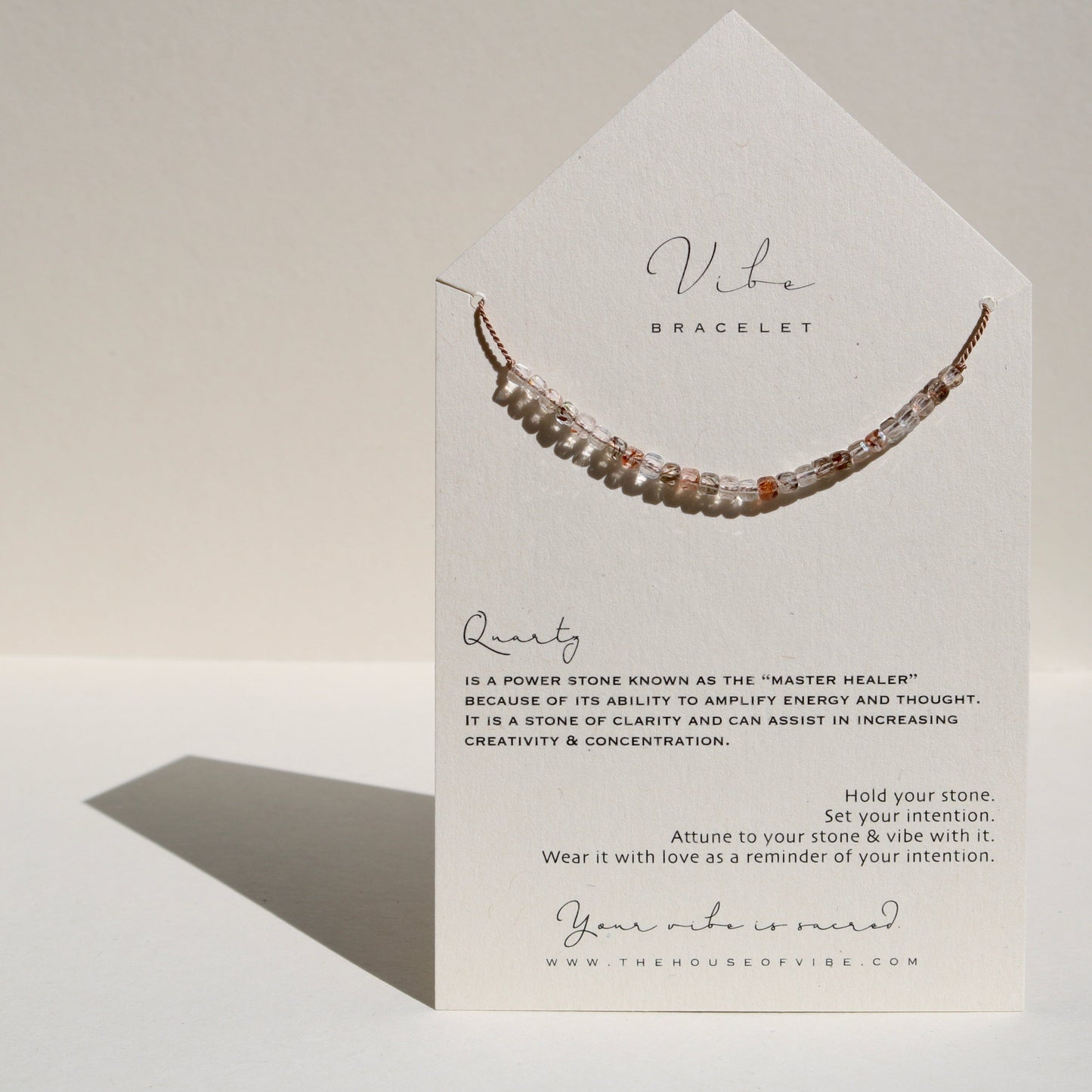 RUTILE QUARTZ CUBES BRACELET Vibe Bracelets