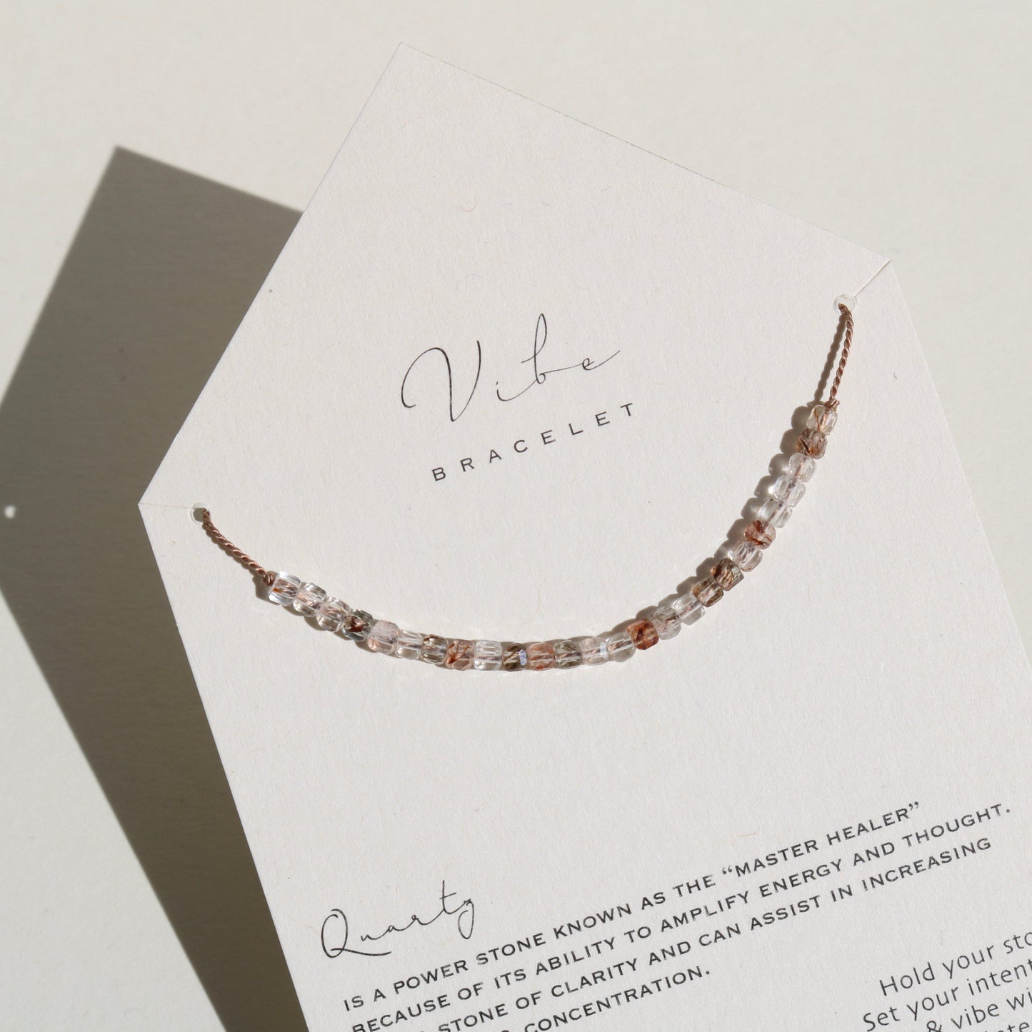 RUTILE QUARTZ CUBES BRACELET Vibe Bracelets