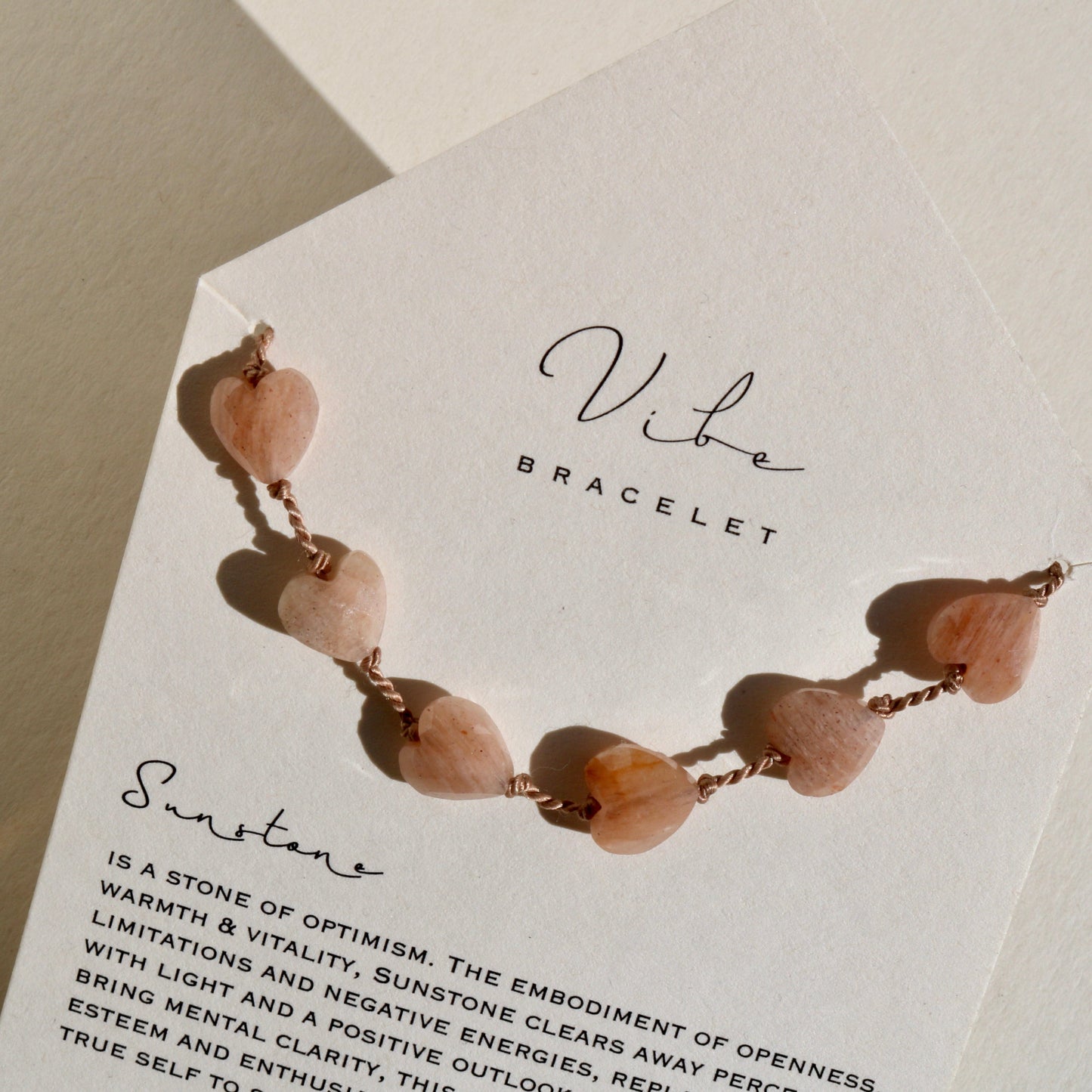 SUNSTONE HEART BRACELET Vibe Bracelets