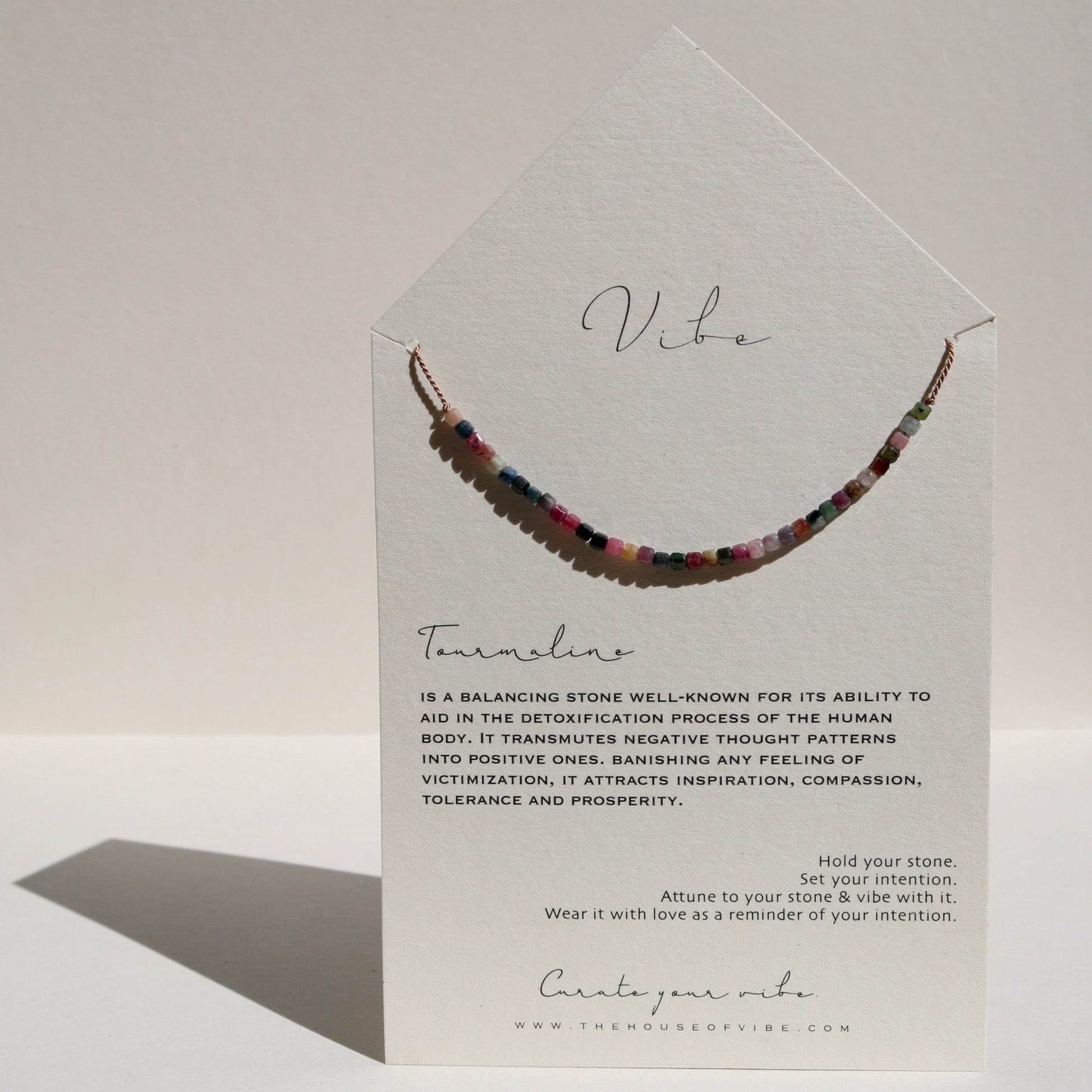 TOURMALINE CUBES BEADED NECKLACE Vibe Necklaces