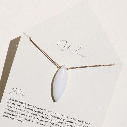 WHITE JADE PETAL Vibe Necklaces