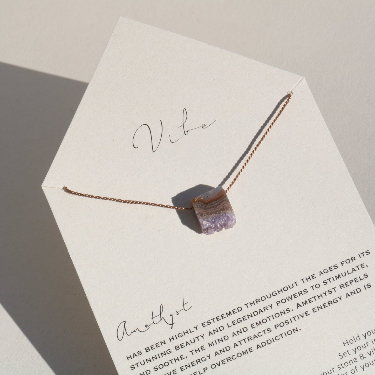DRUZY AMETHYST SLICE Vibe Necklaces