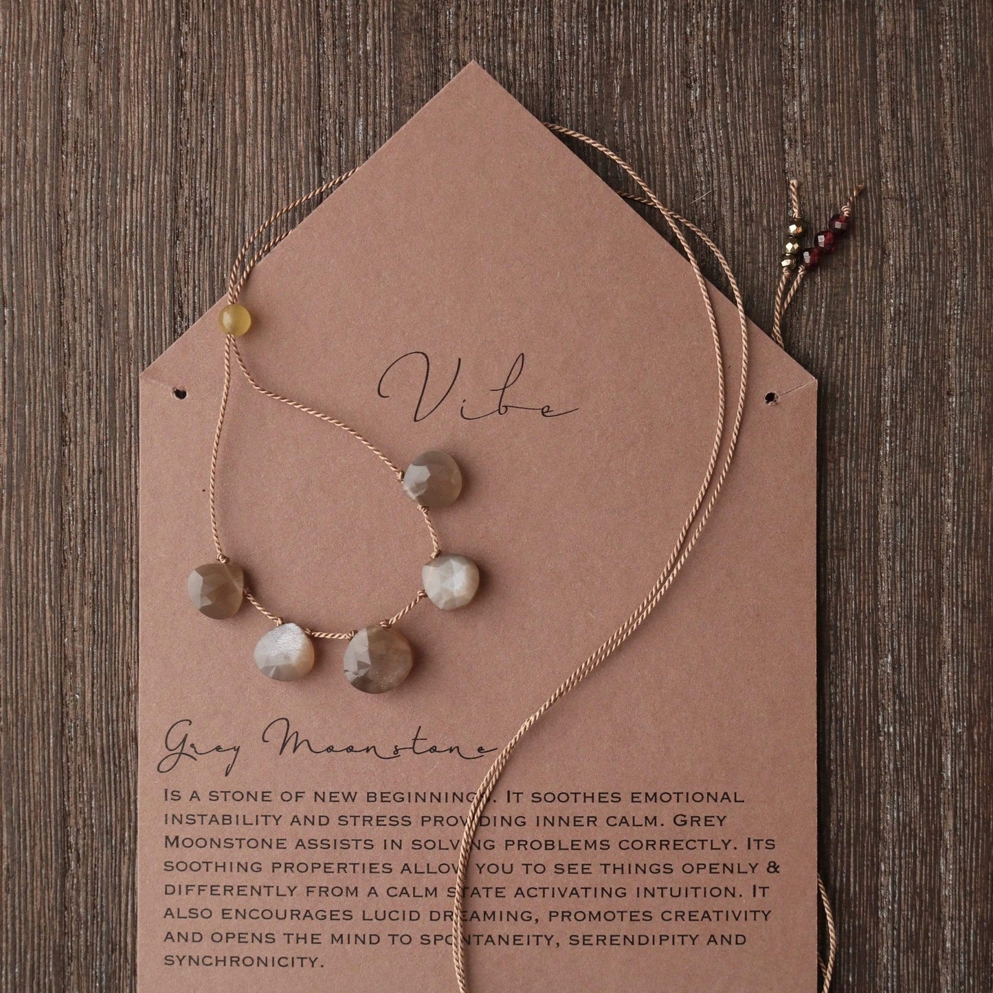 GREY MOONSTONE Vibe Necklace