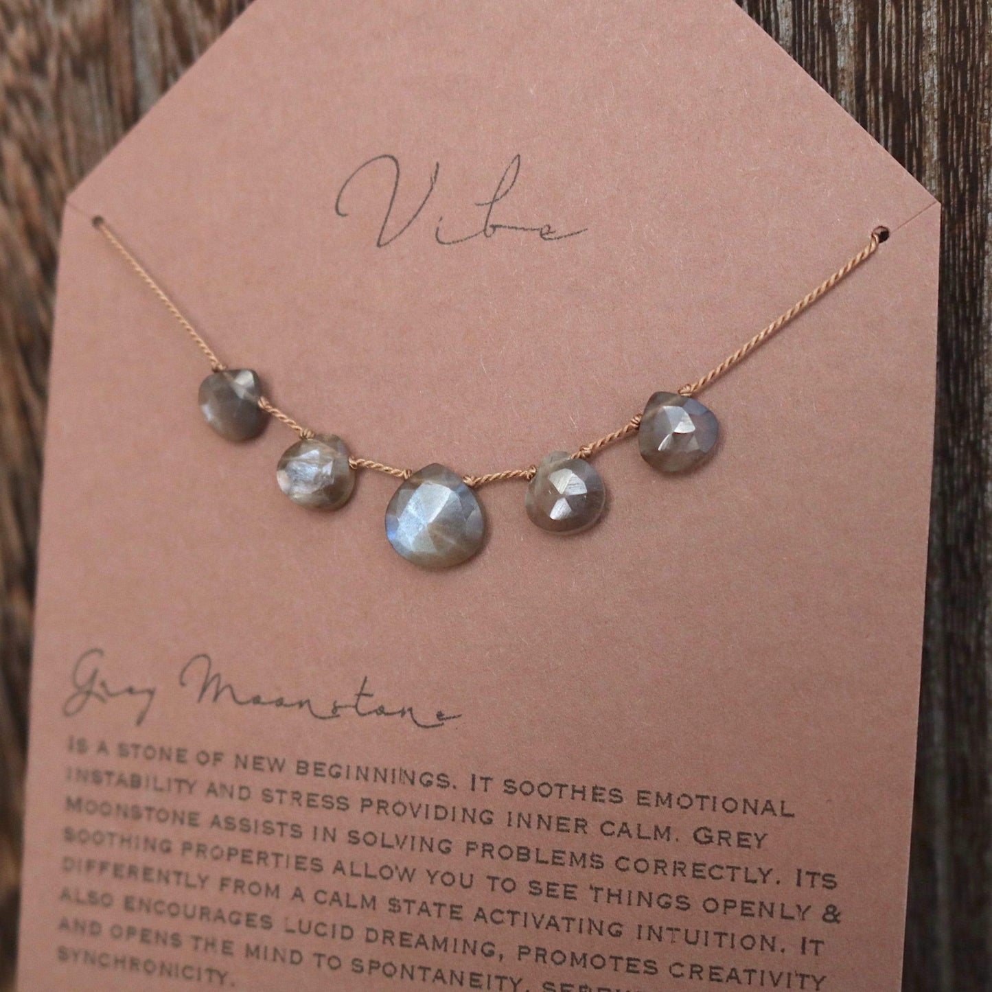 GREY MOONSTONE Vibe Necklace
