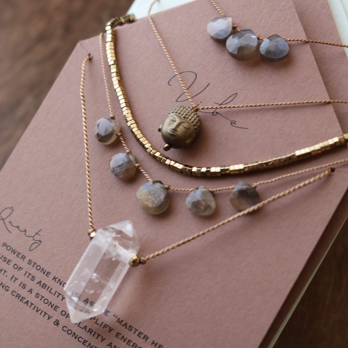 GREY MOONSTONE Vibe Necklace