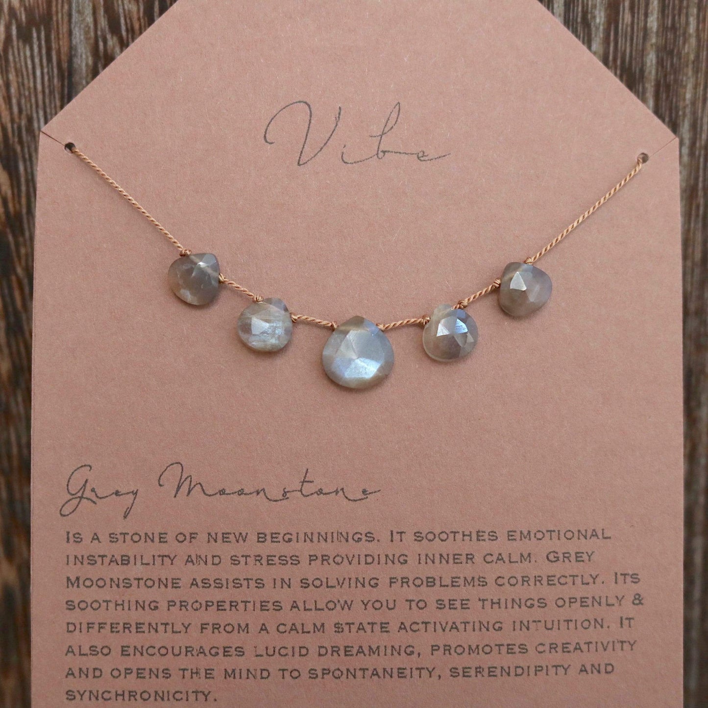 GREY MOONSTONE Vibe Necklace