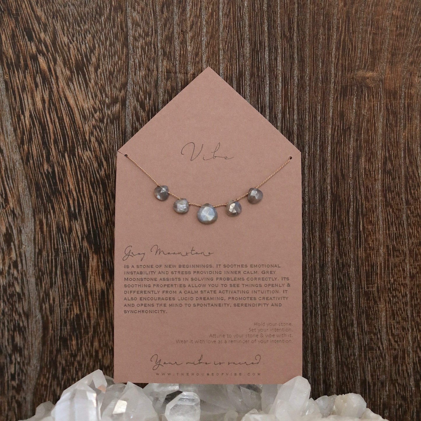 GREY MOONSTONE Vibe Necklace