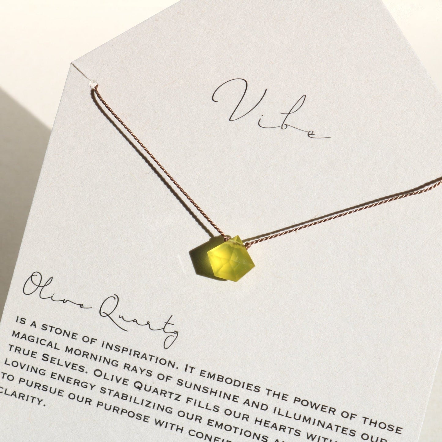 OLIVE QUARTZ Vibe Necklaces
