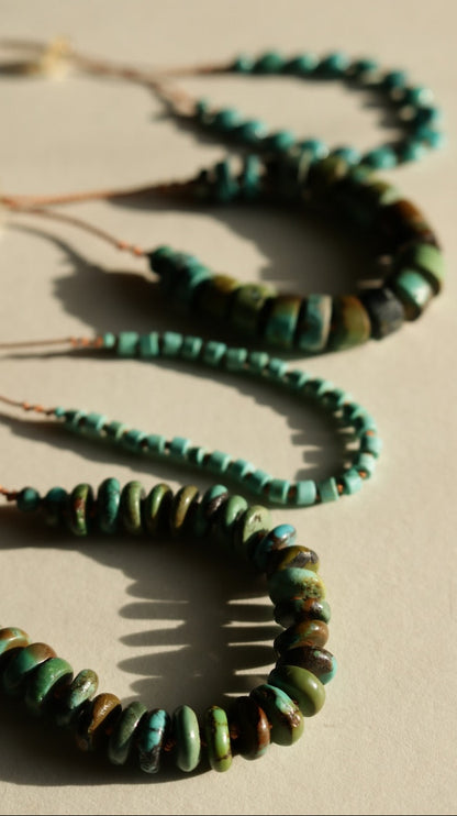 Turquoise, Smooth Heishi Bracelet