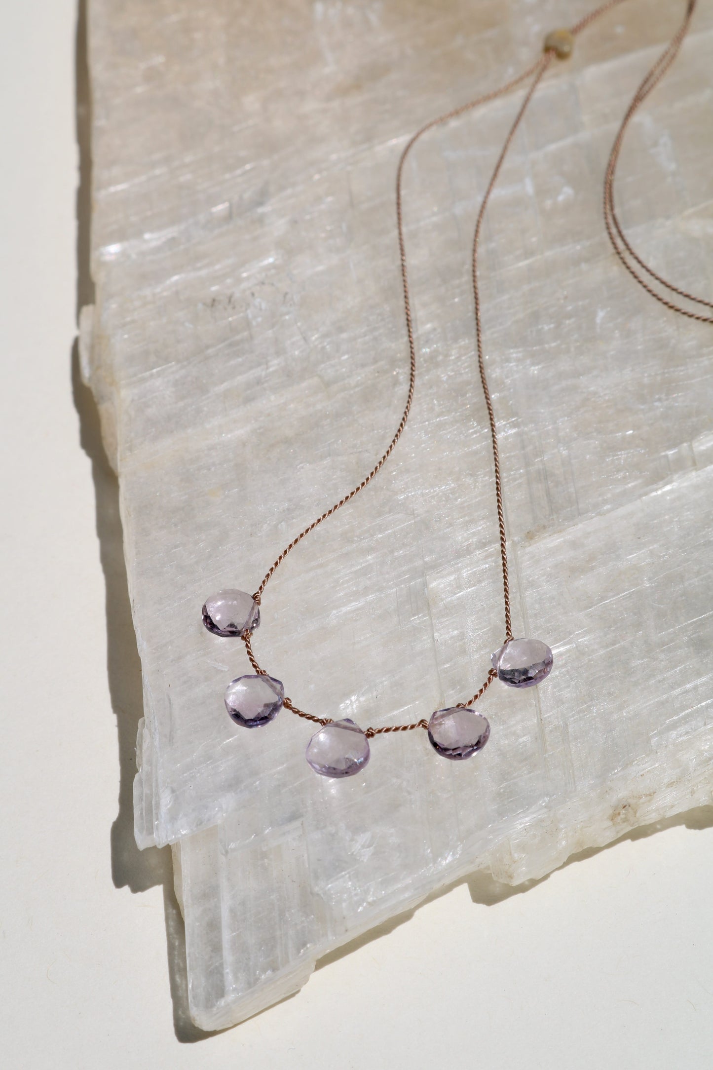 Amethyst, Five Drops Vibe Necklace