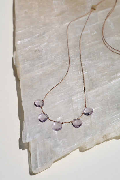 Amethyst, Five Drops Vibe Necklace